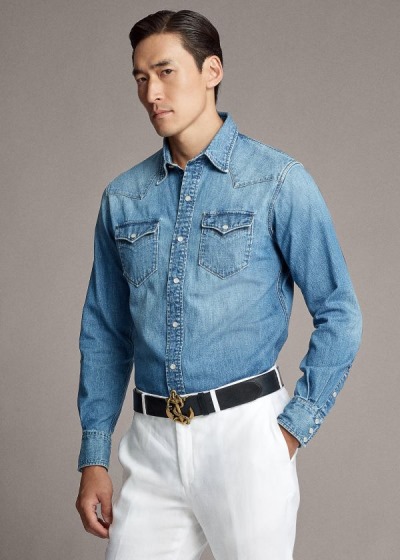 Camisa Ralph Lauren Denim Western Homem 53294-XSTD